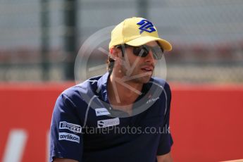 World © Octane Photographic Ltd. Sauber F1 Team C34-Ferrari – Felipe Nasr. Sunday 23rd August 2015, F1 Belgian GP Drivers’ Parade, Spa-Francorchamps, Belgium. Digital Ref: 1388LB1D1906