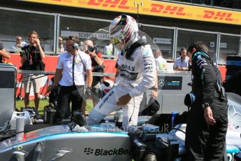 World © Octane Photographic Ltd. Mercedes AMG Petronas F1 W06 Hybrid – Lewis Hamilton. Sunday 23rd August 2015, F1 Belgian GP Grid, Spa-Francorchamps, Belgium. Digital Ref: 1388LB5D9917