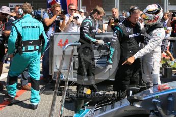 World © Octane Photographic Ltd. Mercedes AMG Petronas F1 W06 Hybrid – Lewis Hamilton. Sunday 23rd August 2015, F1 Belgian GP Grid, Spa-Francorchamps, Belgium. Digital Ref: 1388LB5D9940