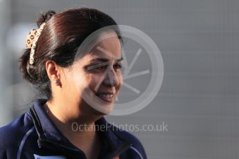 World © Octane Photographic Ltd. Sauber F1 Team - Monisha Kaltenborn. Sunday 23rd August 2015, F1 Belgian GP Paddock, Spa-Francorchamps, Belgium. Digital Ref: 1387LB1D1415