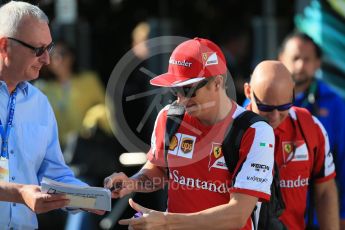 World © Octane Photographic Ltd. Scuderia Ferrari SF15-T – Kimi Raikkonen. Sunday 23rd August 2015, F1 Belgian GP Paddock, Spa-Francorchamps, Belgium. Digital Ref: 1387LB1D1489