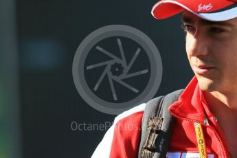 World © Octane Photographic Ltd. Scuderia Ferrari SF15-T reserve driver – Esteban Gutierrez. Sunday 23rd August 2015, F1 Belgian GP Paddock, Spa-Francorchamps, Belgium. Digital Ref: 1387LB1D1524