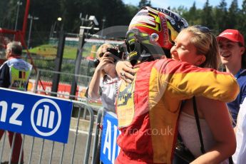 World © Octane Photographic Ltd. Sunday 23rd August 2015. Racing Engineering – Jordan King. GP2 Race 2 Parc Ferme – Spa-Francorchamps, Belgium. Digital Ref. : 1386LB5D9843