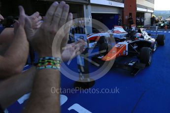 World © Octane Photographic Ltd. Sunday 23rd August 2015. Trident – Luca Ghiotto. GP3 Race 2 Parc Ferme – Spa-Francorchamps, Belgium. Digital Ref. : 1385LB5D9721