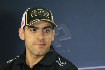 World © Octane Photographic Ltd. FIA Drivers’ Press Conference. Thursday 2nd July 2015, F1 British GP, Silverstone, UK. Lotus F1 Team – Pastor Maldonado. Digital Ref: 1326LB1D2973