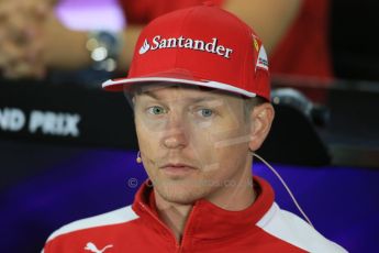 World © Octane Photographic Ltd. FIA Drivers’ Press Conference. Thursday 2nd July 2015, F1 British GP, Silverstone, UK. Scuderia Ferrari – Kimi Raikkonen. Digital Ref: 1326LB1D3023