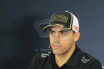 World © Octane Photographic Ltd. FIA Drivers’ Press Conference. Thursday 2nd July 2015, F1 British GP, Silverstone, UK. Lotus F1 Team – Pastor Maldonado. Digital Ref: 1326LB1D3035