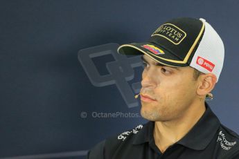 World © Octane Photographic Ltd. FIA Drivers’ Press Conference. Thursday 2nd July 2015, F1 British GP, Silverstone, UK. Lotus F1 Team – Pastor Maldonado. Digital Ref: 1326LB1D3090