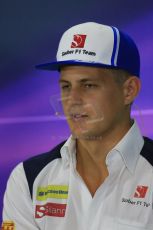 World © Octane Photographic Ltd. FIA Drivers’ Press Conference. Thursday 2nd July 2015, F1 British GP, Silverstone, UK. Sauber F1 Team – Marcus Ericsson. Digital Ref: 1326LB1D3119