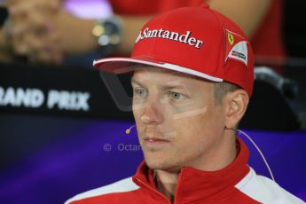 World © Octane Photographic Ltd. FIA Drivers’ Press Conference. Thursday 2nd July 2015, F1 British GP, Silverstone, UK. Scuderia Ferrari – Kimi Raikkonen. Digital Ref: 1326LB1D3137