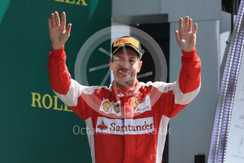 World © Octane Photographic Ltd. Scuderia Ferrari SF15-T– Sebastian Vettel. Sunday 5th July 2015, F1 British GP Podium, Silverstone, UK. Digital Ref: 1342LB1D6680