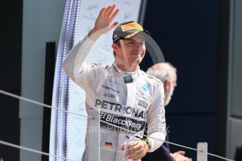 World © Octane Photographic Ltd. Mercedes AMG Petronas F1 W06 Hybrid – Nico Rosberg. Sunday 5th July 2015, F1 Podium, Silverstone, UK. Digital Ref: 1342LB1D6700