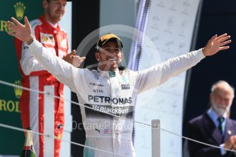 World © Octane Photographic Ltd. Mercedes AMG Petronas F1 W06 Hybrid – Lewis Hamilton. Sunday 5th July 2015, F1 British GP Podium, Silverstone, UK. Digital Ref: 1342LB1D6740