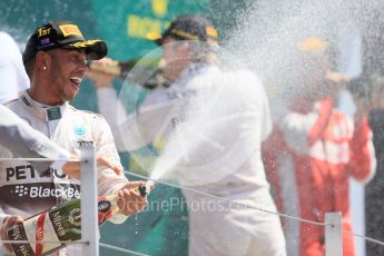 World © Octane Photographic Ltd. Mercedes AMG Petronas F1 W06 Hybrid – Lewis Hamilton. Sunday 5th July 2015, F1 British GP Podium, Silverstone, UK. Digital Ref: 1342LB1D6937