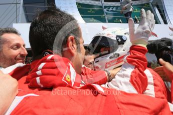World © Octane Photographic Ltd. Scuderia Ferrari SF15-T– Sebastian Vettel. Sunday 5th July 2015, F1 British GP Parc Ferme, Silverstone, UK. Digital Ref: 1342LB5D0037