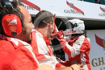 World © Octane Photographic Ltd. Scuderia Ferrari SF15-T– Sebastian Vettel. Sunday 5th July 2015, F1 British GP Parc Ferme, Silverstone, UK. Digital Ref: 1342LB5D0050