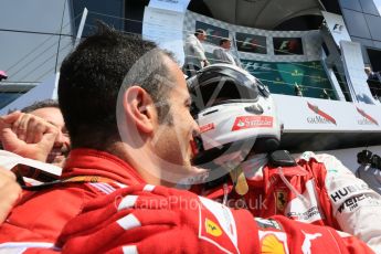 World © Octane Photographic Ltd. Scuderia Ferrari SF15-T– Sebastian Vettel. Sunday 5th July 2015, F1 British GP Parc Ferme, Silverstone, UK. Digital Ref: 1342LB5D0071
