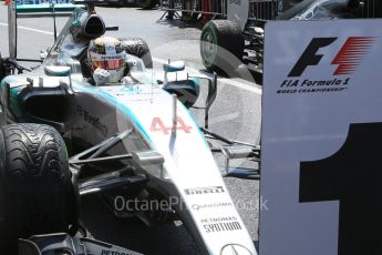 World © Octane Photographic Ltd. Mercedes AMG Petronas F1 W06 Hybrid – Lewis Hamilton. Sunday 5th July 2015, F1 British GP Parc Ferme, Silverstone, UK. Digital Ref: 1342LB5D0084