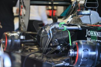 World © Octane Photographic Ltd. McLaren Honda MP4/30. Friday 3rd July 2015, F1 British GP Practice 1, Silverstone, UK. Digital Ref: 1327LB1D3211