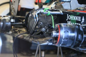 World © Octane Photographic Ltd. McLaren Honda MP4/30. Friday 3rd July 2015, F1 British GP Practice 1, Silverstone, UK. Digital Ref: 1327LB1D3215