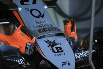 World © Octane Photographic Ltd. Sahara Force India VJM08B with old style nose – Nico Hulkenberg. Friday 3rd July 2015, F1 British GP Practice 1, Silverstone, UK. Digital Ref: 1327LB1D3304