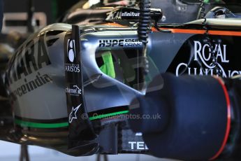 World © Octane Photographic Ltd. Sahara Force India VJM08B. Friday 3rd July 2015, F1 British GP Practice 1, Silverstone, UK. Digital Ref: 1327LB1D3311