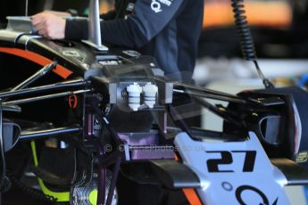 World © Octane Photographic Ltd. Sahara Force India VJM08B – Nico Hulkenberg. Friday 3rd July 2015, F1 British GP Practice 1, Silverstone, UK. Digital Ref: 1327LB1D3319