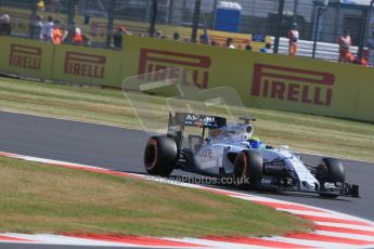 World © Octane Photographic Ltd. Williams Martini Racing FW37 – Felipe Massa. Friday 3rd July 2015, F1 British GP Practice 1, Silverstone, UK. Digital Ref: 1327LB1D3358