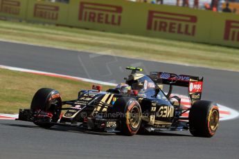World © Octane Photographic Ltd. Lotus F1 Team E23 Hybrid – Pastor Maldonado. Friday 3rd July 2015, F1 British GP Practice 1, Silverstone, UK. Digital Ref: 1327LB1D3413