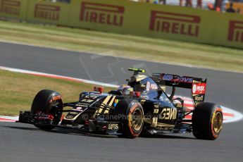 World © Octane Photographic Ltd. Lotus F1 Team E23 Hybrid – Pastor Maldonado. Friday 3rd July 2015, F1 British GP Practice 1, Silverstone, UK. Digital Ref: 1327LB1D3413