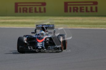 World © Octane Photographic Ltd. McLaren Honda MP4/30 – Fernando Alonso. Friday 3rd July 2015, F1 British GP Practice 1, Silverstone, UK. Digital Ref: 1327LB1D3460