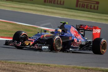 World © Octane Photographic Ltd. Scuderia Toro Rosso STR10 – Carlos Sainz Jnr. Friday 3rd July 2015, F1 British GP Practice 1, Silverstone, UK. Digital Ref: 1327LB1D3586