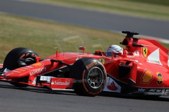 World © Octane Photographic Ltd. Scuderia Ferrari SF15-T– Sebastian Vettel. Friday 3rd July 2015, F1 British GP Practice 1, Silverstone, UK. Digital Ref: 1327LB1D3773