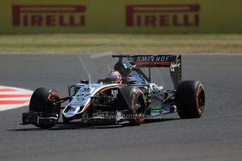 World © Octane Photographic Ltd. Sahara Force India VJM08B – Nico Hulkenberg. Friday 3rd July 2015, F1 British GP Practice 1, Silverstone, UK. Digital Ref: 1327LB1D3822