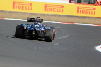 World © Octane Photographic Ltd. Sahara Force India VJM08B – Sergio Perez. Friday 3rd July 2015, F1 British GP Practice 1, Silverstone, UK. Digital Ref: 1327LB1D3863