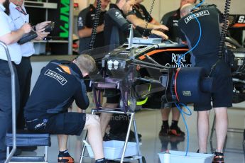 World © Octane Photographic Ltd. Sahara Force India VJM08B. Friday 3rd July 2015, F1 British GP Practice 1, Silverstone, UK. Digital Ref: 1327LB5D8712