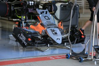 World © Octane Photographic Ltd. Sahara Force India VJM08B with old style nose – Nico Hulkenberg. Friday 3rd July 2015, F1 British GP Practice 1, Silverstone, UK. Digital Ref: 1327LB5D8869