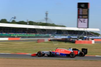 World © Octane Photographic Ltd. Manor Marussia F1 Team MR03B – Roberto Merhi and Williams Martini Racing FW37 Development Driver– Susie Wolff. Friday 3rd July 2015, F1 British GP Practice 1, Silverstone, UK. Digital Ref: 1327LB5D8932