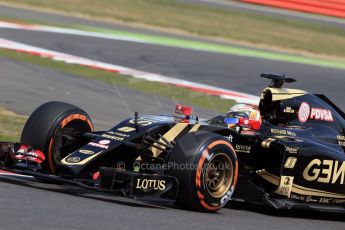 World © Octane Photographic Ltd. Lotus F1 Team E23 Hybrid – Romain Grosjean. Friday 3rd July 2015, F1 British GP Practice 2, Silverstone, UK. Digital Ref: 1328LB1D4179