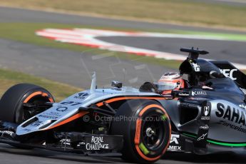 World © Octane Photographic Ltd. Sahara Force India VJM08 – Nico Hulkenberg. Friday 3rd July 2015, F1 British GP Practice 2, Silverstone, UK. Digital Ref: 1328LB1D4206