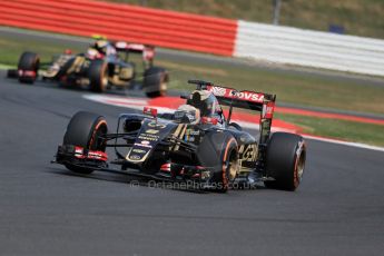 World © Octane Photographic Ltd. Lotus F1 Team E23 Hybrid – Romain Grosjean. Friday 3rd July 2015, F1 British GP Practice 2, Silverstone, UK. Digital Ref: 1328LB1D4261