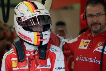 World © Octane Photographic Ltd. Scuderia Ferrari SF15-T– Sebastian Vettel. Saturday 4th July 2015, F1 British GP Practice 3, Silverstone, UK. Digital Ref: 1334LB1D4908