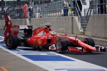 World © Octane Photographic Ltd. Scuderia Ferrari SF15-T– Sebastian Vettel. Saturday 4th July 2015, F1 British GP Practice 3, Silverstone, UK. Digital Ref: 1334LB1D5012