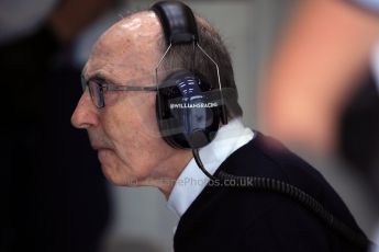 World © Octane Photographic Ltd. Williams Martini Racing - Sir Frank Williams. Saturday 4th July 2015, F1 British GP Practice 3, Silverstone, UK. Digital Ref: 1334LB1D5059