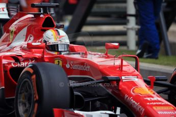 World © Octane Photographic Ltd. Scuderia Ferrari SF15-T– Sebastian Vettel. Saturday 4th July 2015, F1 British GP Practice 3, Silverstone, UK. Digital Ref: 1334LB1D5097