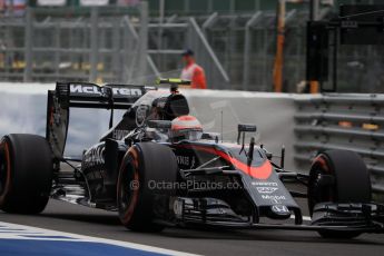 World © Octane Photographic Ltd. McLaren Honda MP4/30 - Jenson Button. Saturday 4th July 2015, F1 British GP Practice 3, Silverstone, UK. Digital Ref: 1334LB1D5143