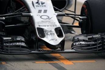 World © Octane Photographic Ltd. Sahara Force India VJM08 – nose. Saturday 4th July 2015, F1 British GP Practice 3, Silverstone, UK. Digital Ref: 1334LB1D5181