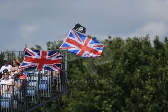 World © Octane Photographic Ltd. Union flags. Saturday 4th July 2015, F1 British GP Qualifying, Silverstone, UK. Digital Ref: 1335LB1D5264