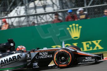 World © Octane Photographic Ltd. Sahara Force India VJM08 – Nico Hulkenberg. Saturday 4th July 2015, F1 British GP Qualifying, Silverstone, UK. Digital Ref: 1335LB1D5361