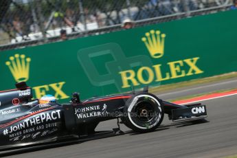 World © Octane Photographic Ltd. McLaren Honda MP4/30 – Fernando Alonso. Saturday 4th July 2015, F1 British GP Qualifying, Silverstone, UK. Digital Ref: 1335LB1D5476